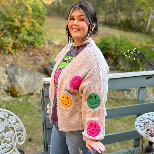 SMILEY FACE CARDIGAN