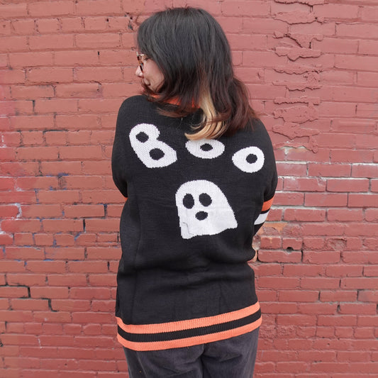 Halloween Boo Ghost Cardigan