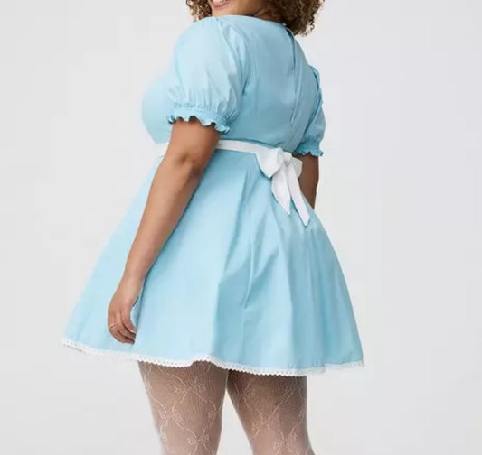 Torrid Light Blue Mini Dress with White Trim 2X #95