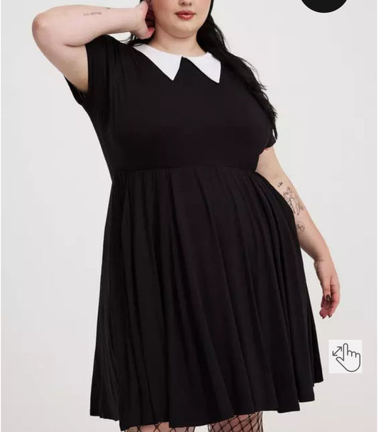 TORRID Black and White Collared Dress 2X #104