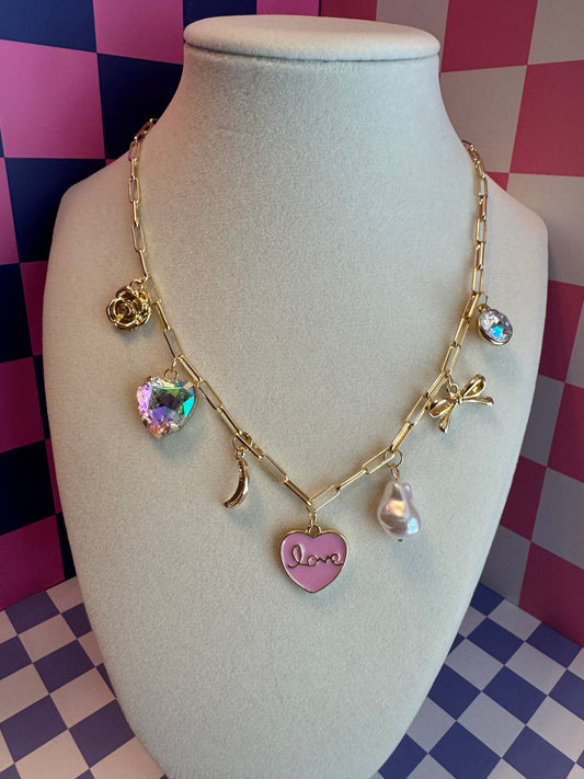 Cutesy Heart Charm Necklace
