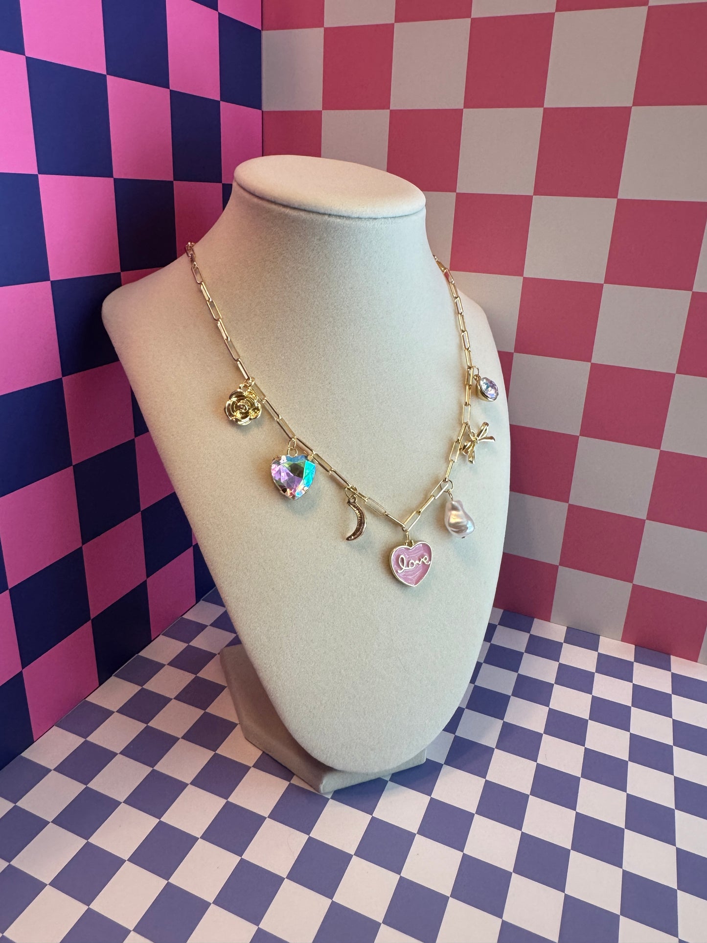 Cutesy Heart Charm Necklace