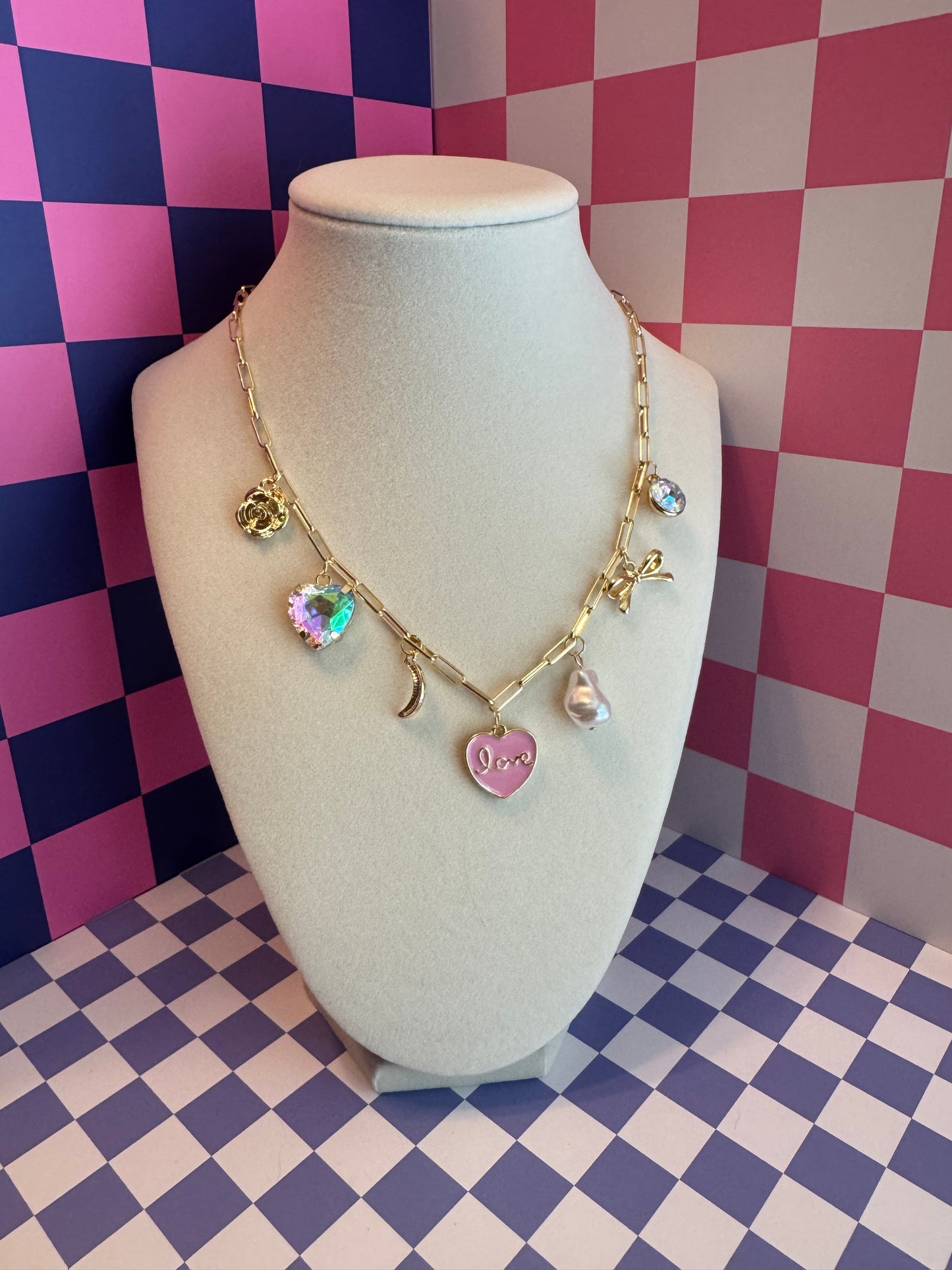 Cutesy Heart Charm Necklace