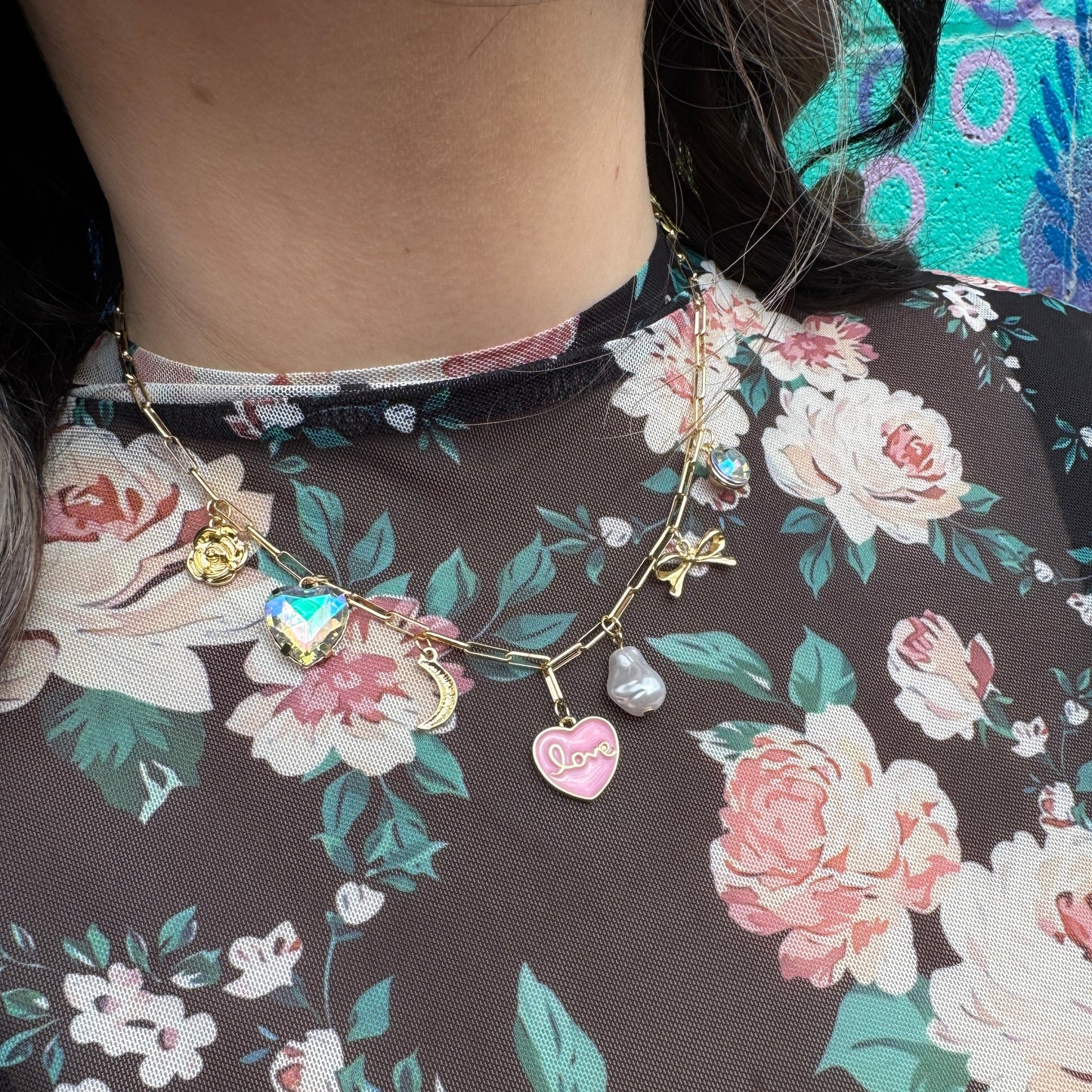 Cutesy Heart Charm Necklace