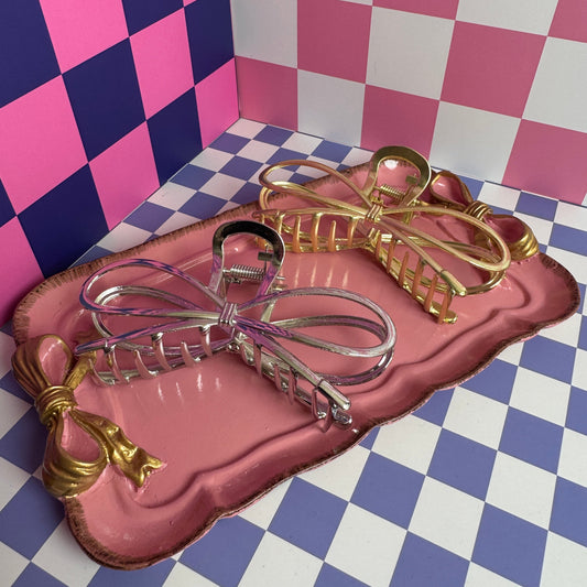 Bow Hair Claws (Gold & Silver)