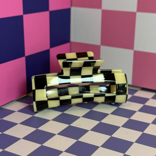 CHECKERED HAIR CLAW (6 COLORS!)