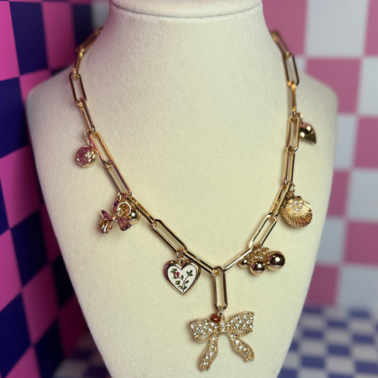 Shell Games Chunky Charm Necklace