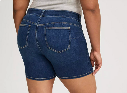 Torrid Dark Denim Shorts 5" Inseams, Size 20, #23