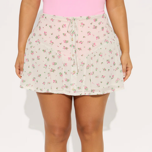 Fashion Nova Floral Mini Skirt 1X #51