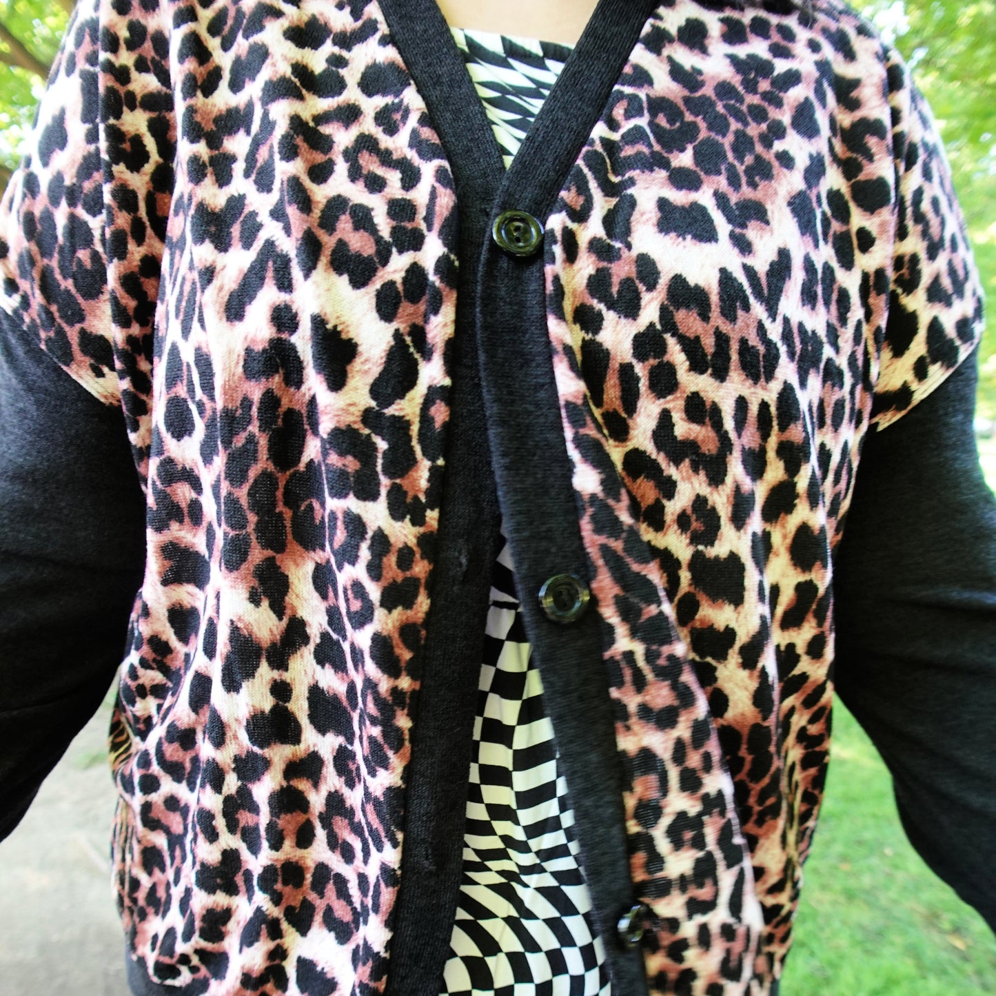 Leopard Front Cardigan (S-3X)