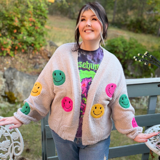 SMILEY FACE CARDIGAN