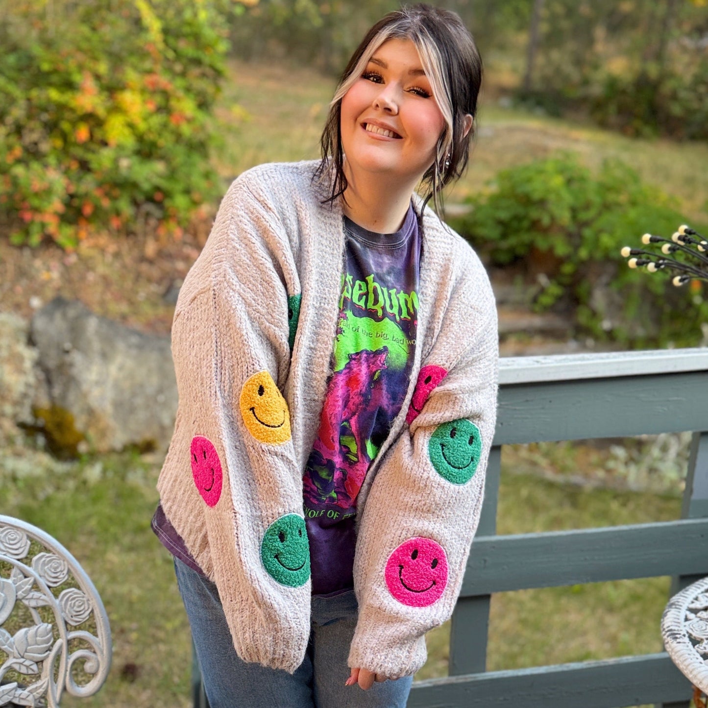 SMILEY FACE CARDIGAN