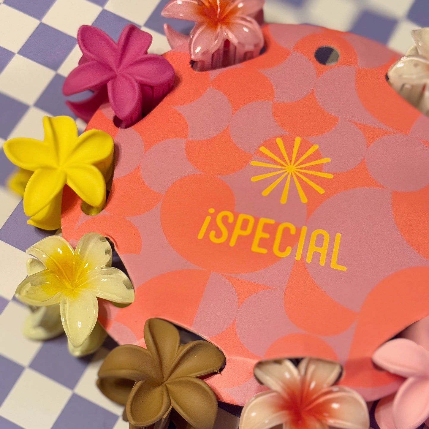 Mini Tropical Flower Claw Clip Set Of 10