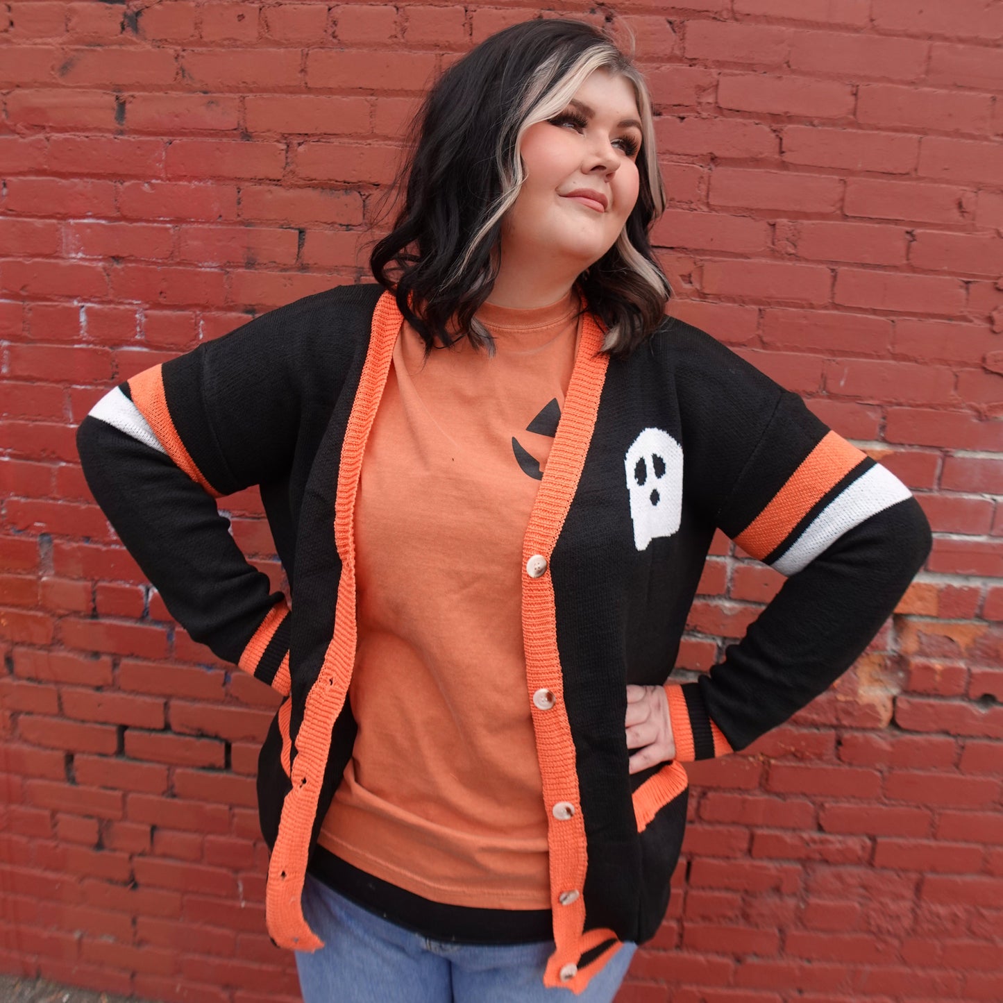 Halloween Boo Ghost Cardigan