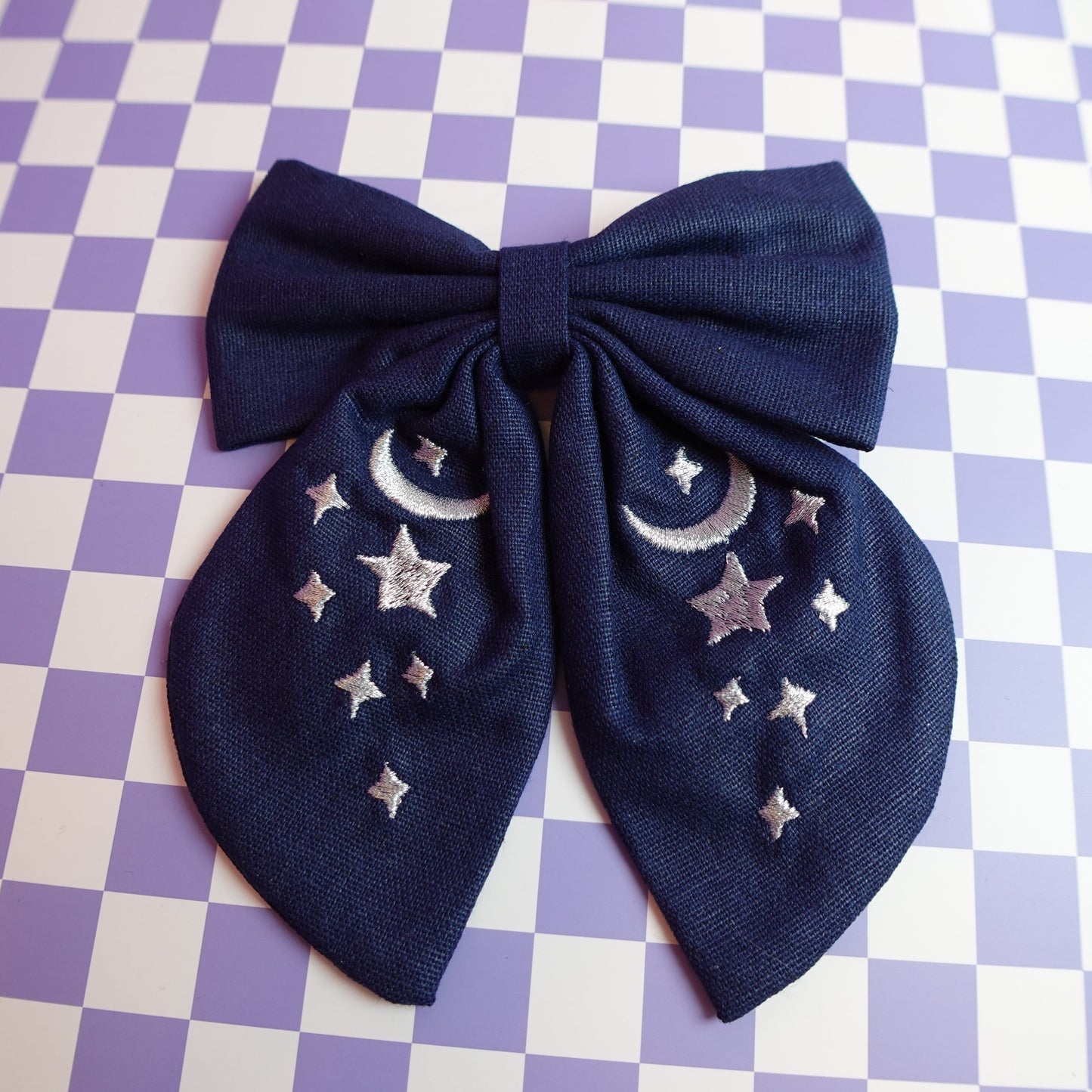 Celestial Embroidered Hair Bow