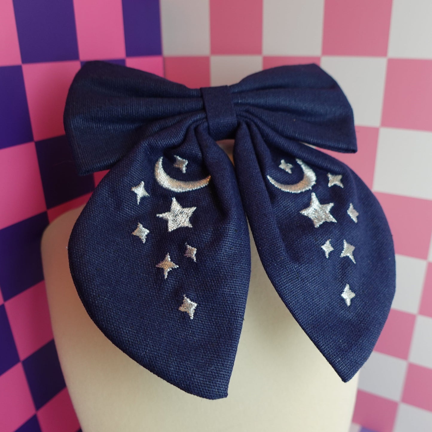 Celestial Embroidered Hair Bow