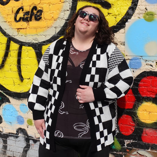 Checkered Cardigan