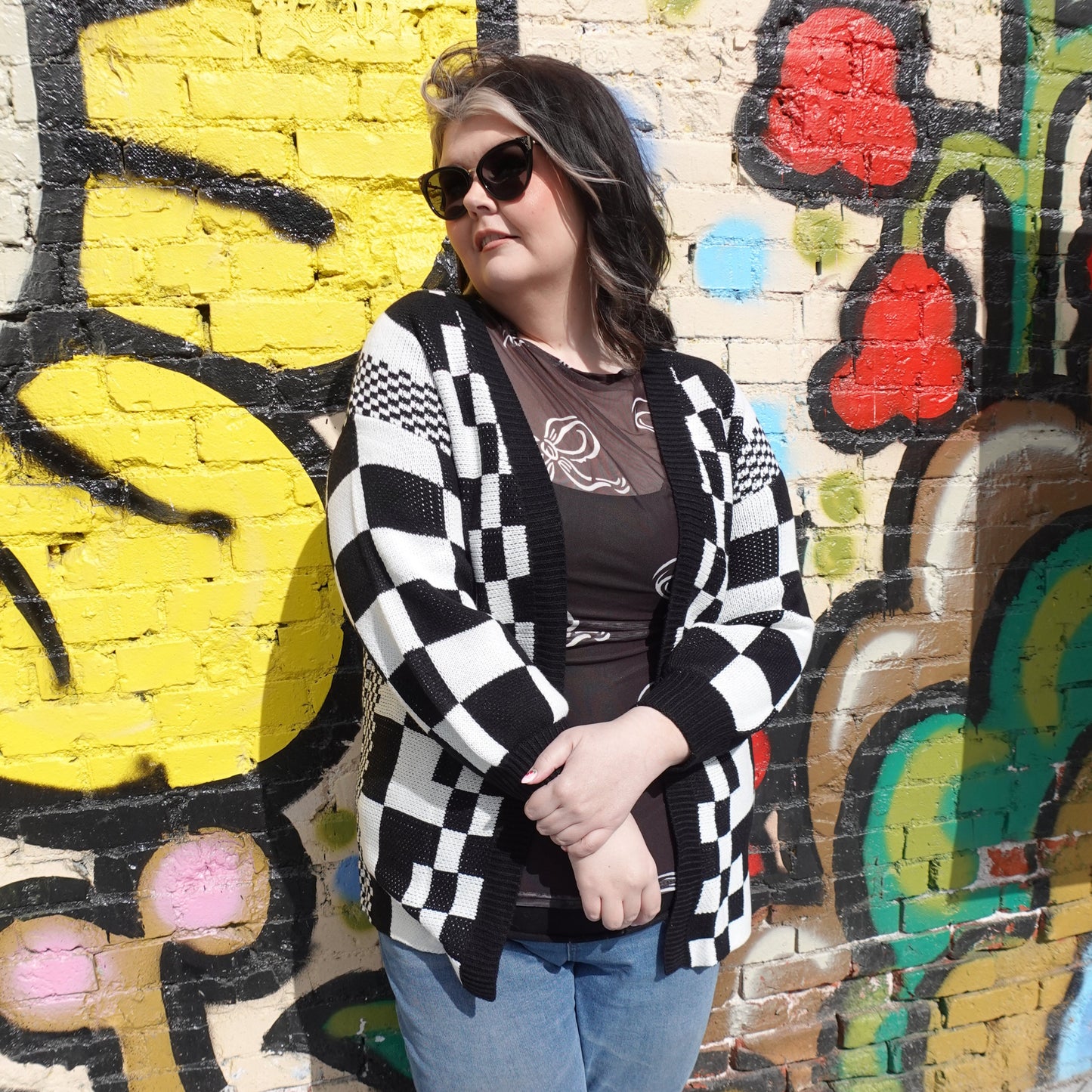 Checkered Cardigan