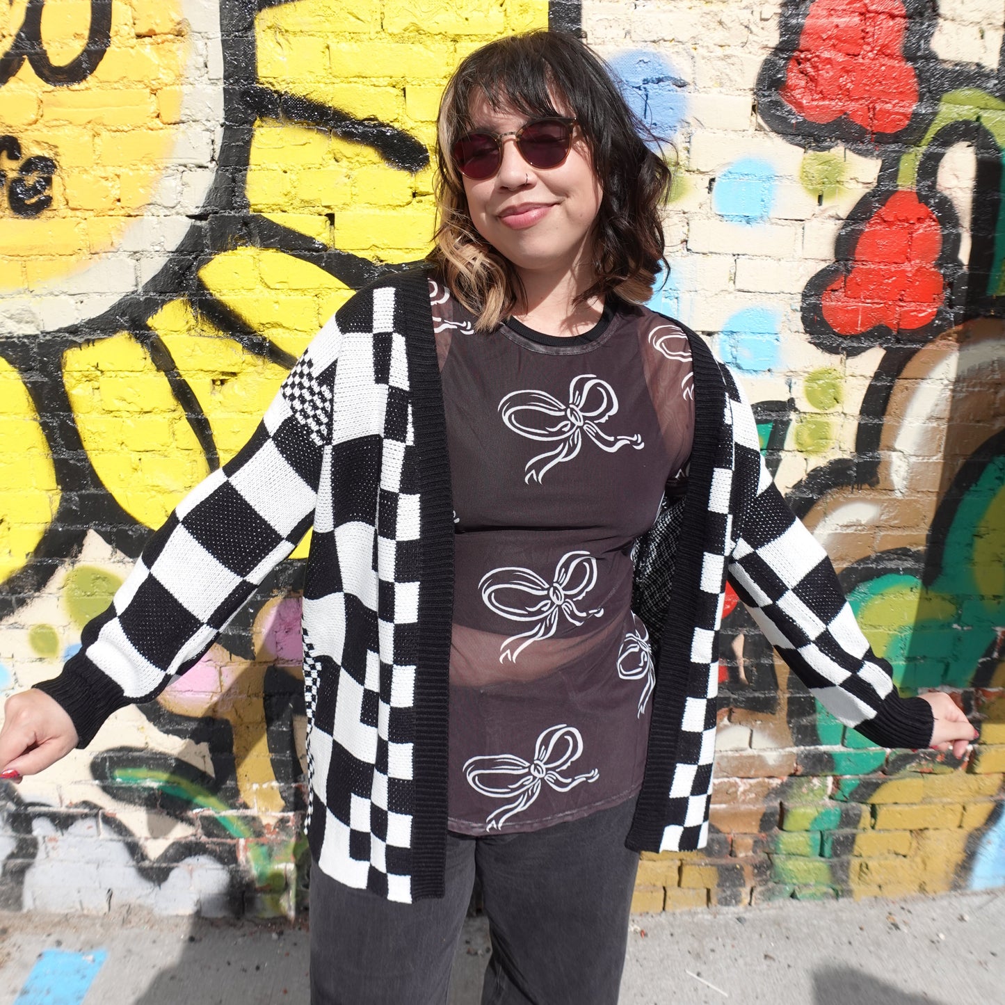 Checkered Cardigan