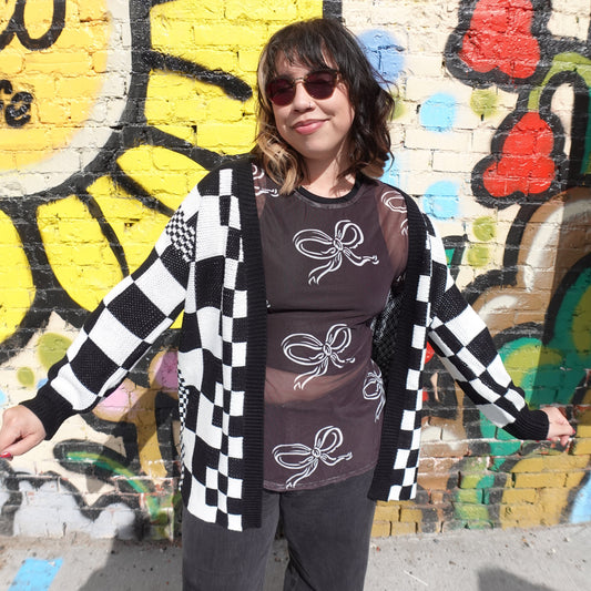 Checkered Cardigan