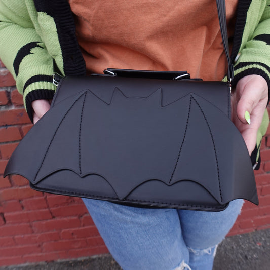 Black Crossbody Bat Purse
