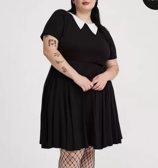 TORRID Black and White Collared Dress 2X #104