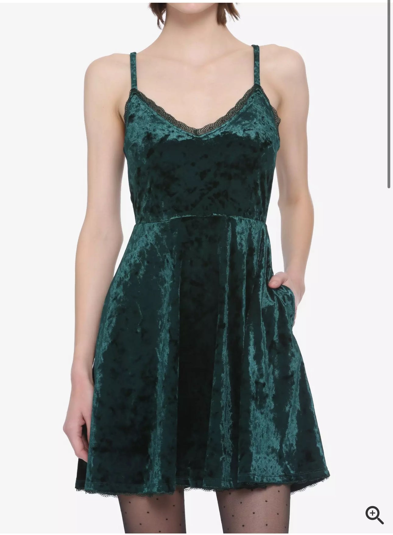 Hot topic Green Velvet Mini Dress 2X #93