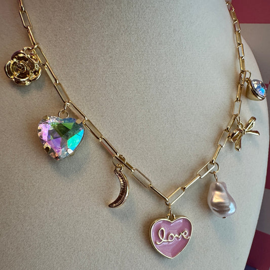 Cutesy Heart Charm Necklace
