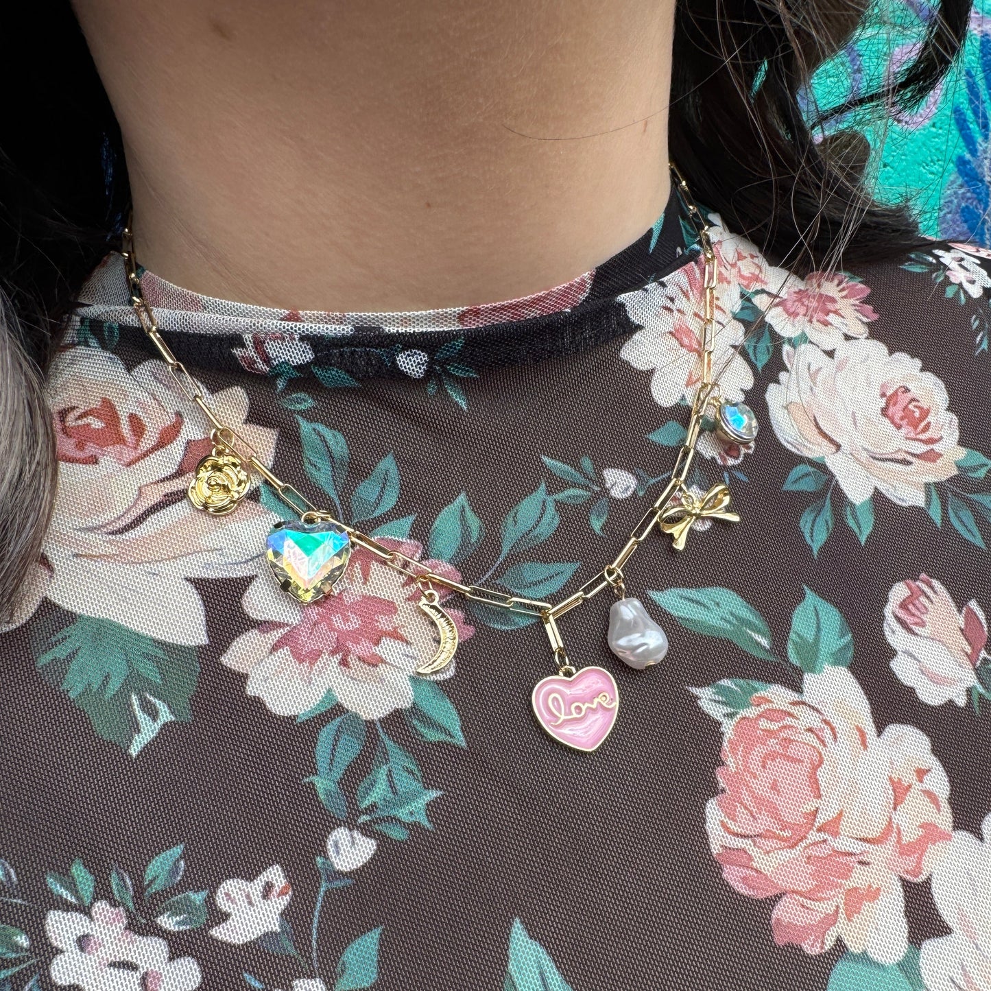 Cutesy Heart Charm Necklace