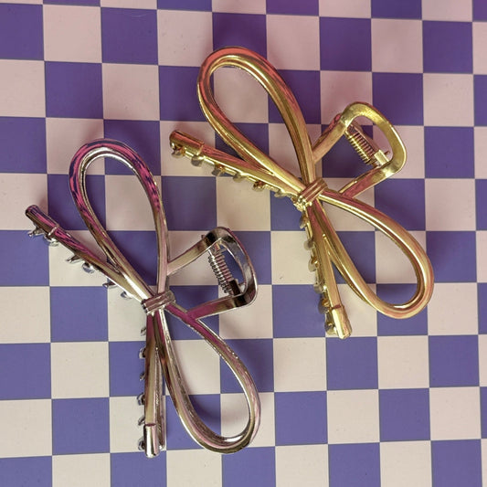 Bow Hair Claws (Gold & Silver)