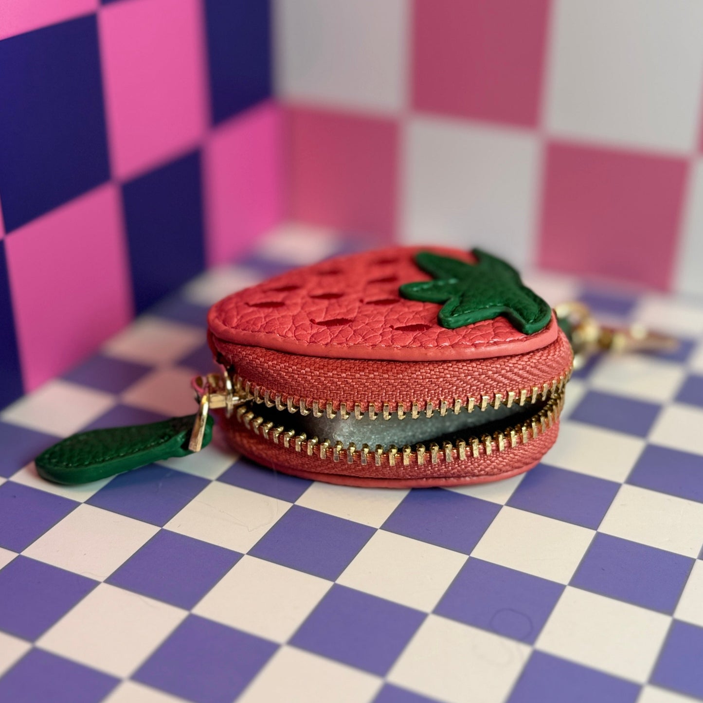 Strawberry Coin Purse Key Chain