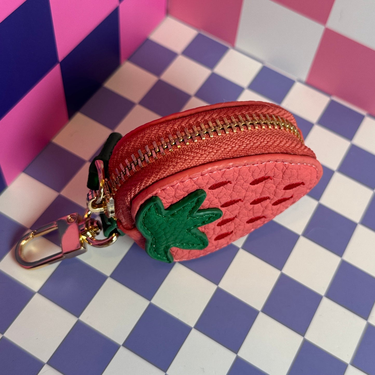 Strawberry Coin Purse Key Chain