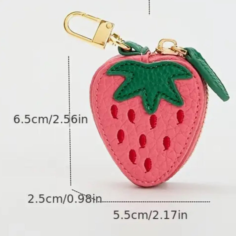 Strawberry Coin Purse Key Chain