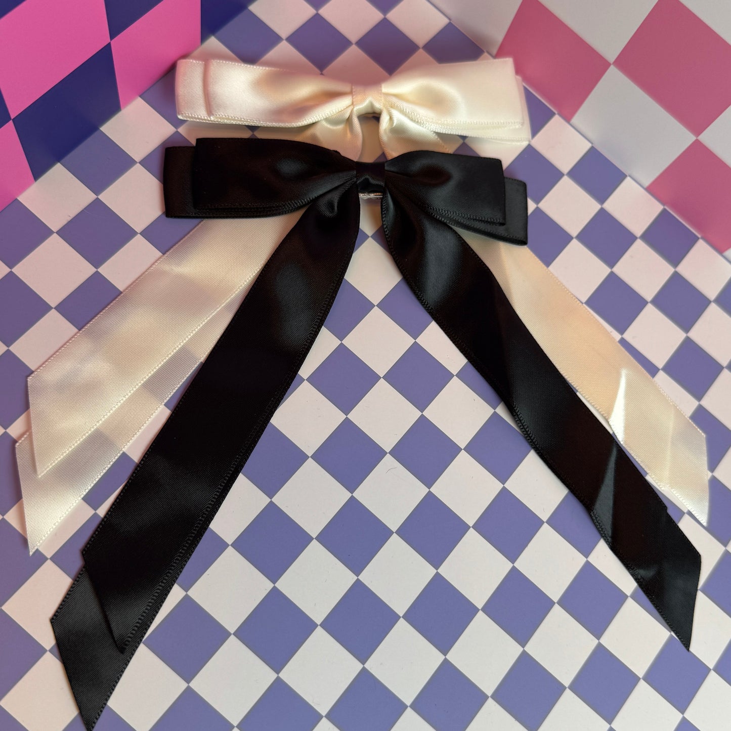 Classic Hair Bow In Black Or Cream