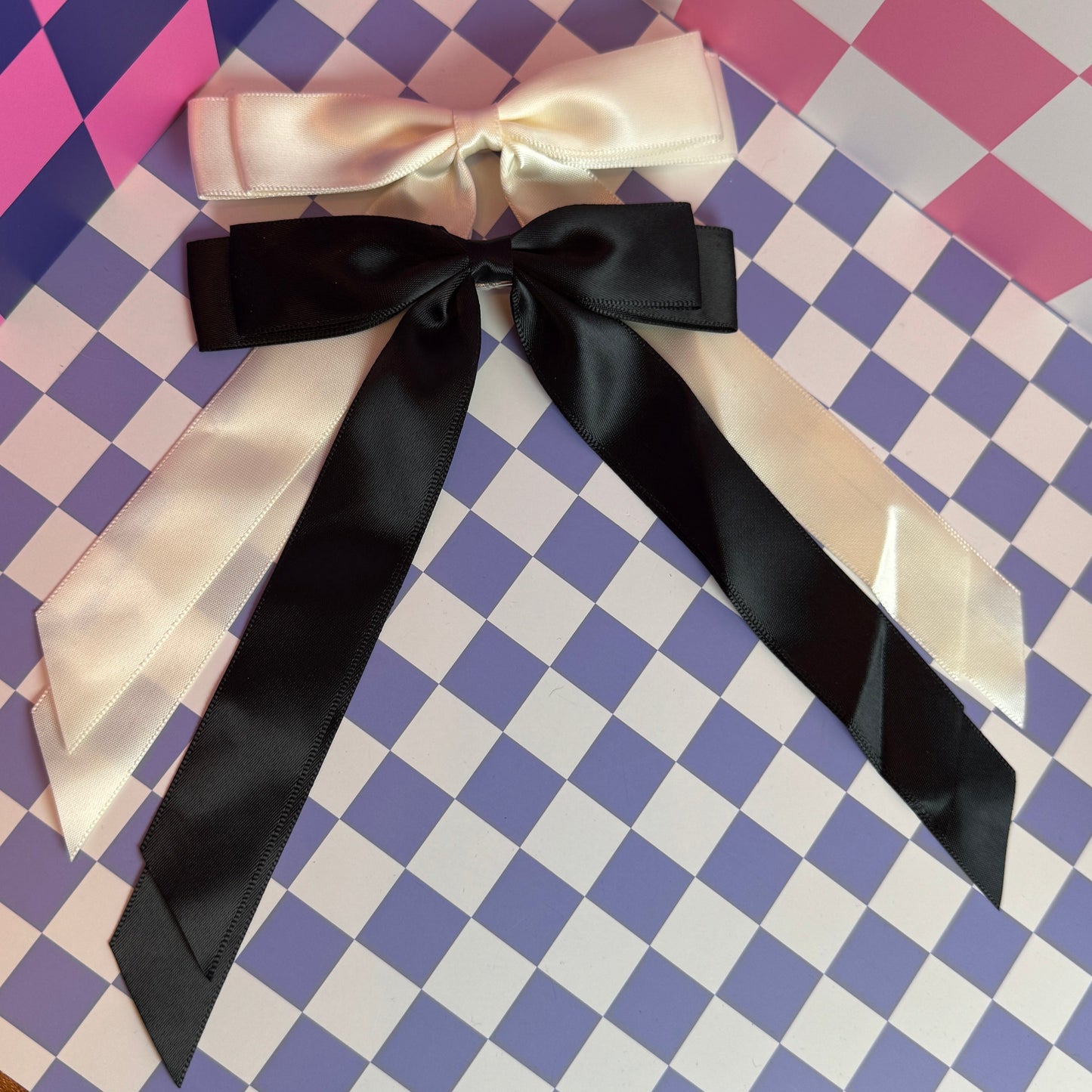 Classic Hair Bow In Black Or Cream
