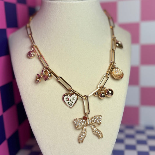 Shell Games Chunky Charm Necklace