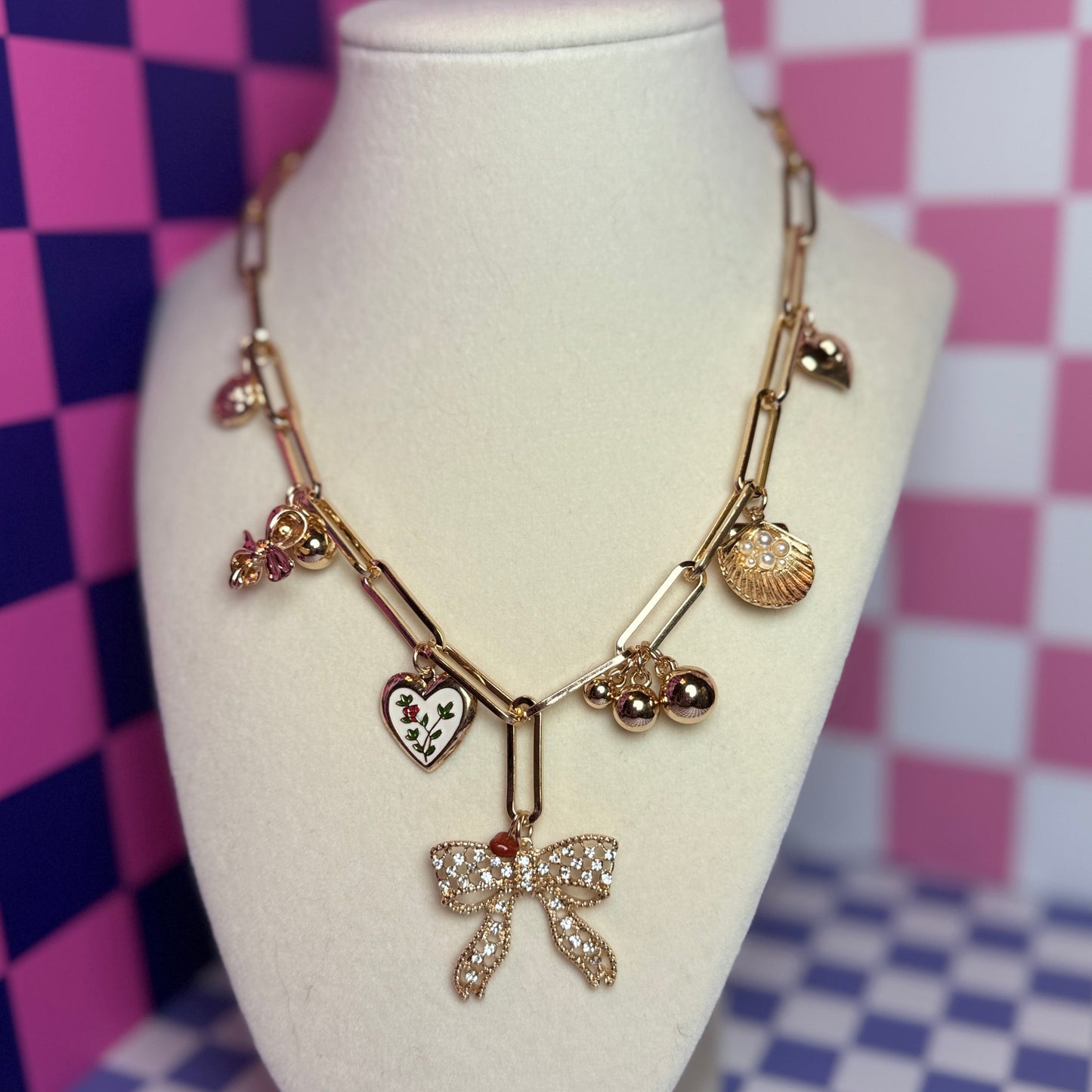 Shell Games Chunky Charm Necklace