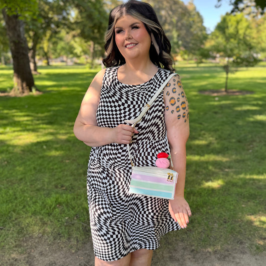 Summertime Checkered Skater Dress (S-3X)