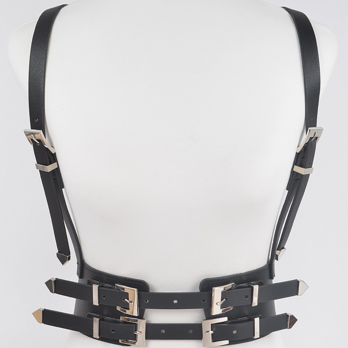PLUS SIZE BLACK AND GOLD HARDWEAR DETAIL HARNESS
