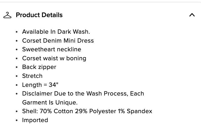 DENIM MINI DRESS FN 2X - #9