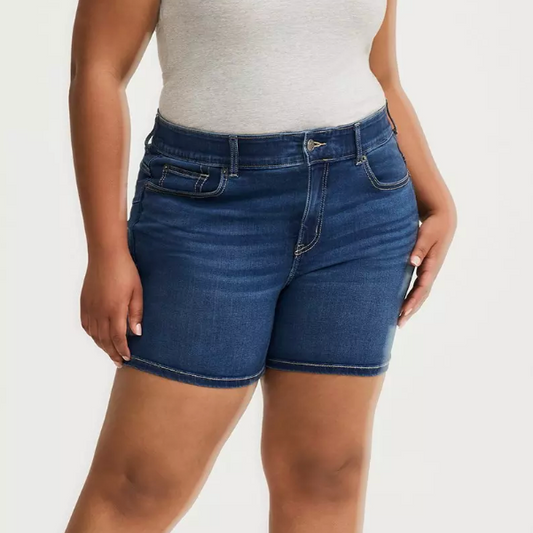 Torrid Dark Denim Shorts 5" Inseams, Size 20, #23