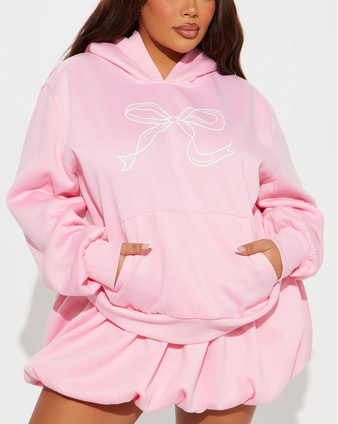 Fashion Nova Bow and Bubble Skirt Set, Size 3X, #29