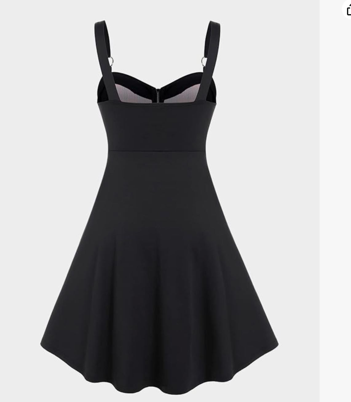 Plaid and Black Stretch Lace Up Dress, Rosegal, #32
