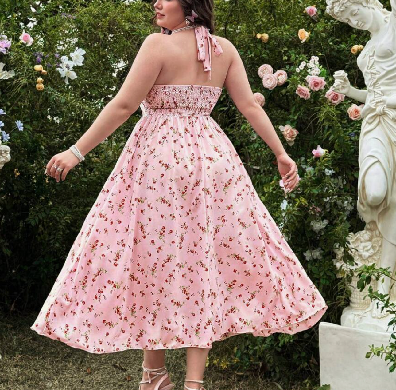 Shein Floral Pink Dress, Size 3XL #48