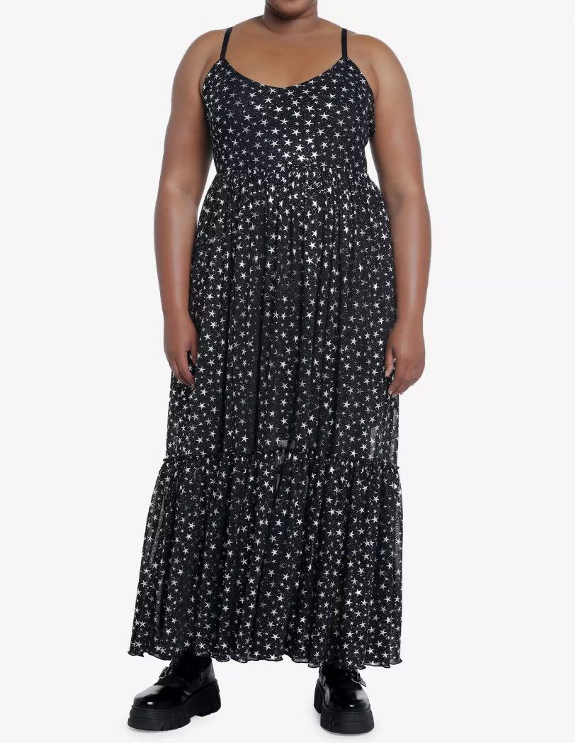 Star Mesh Maxi Dress Hot Topic Size 3 #72