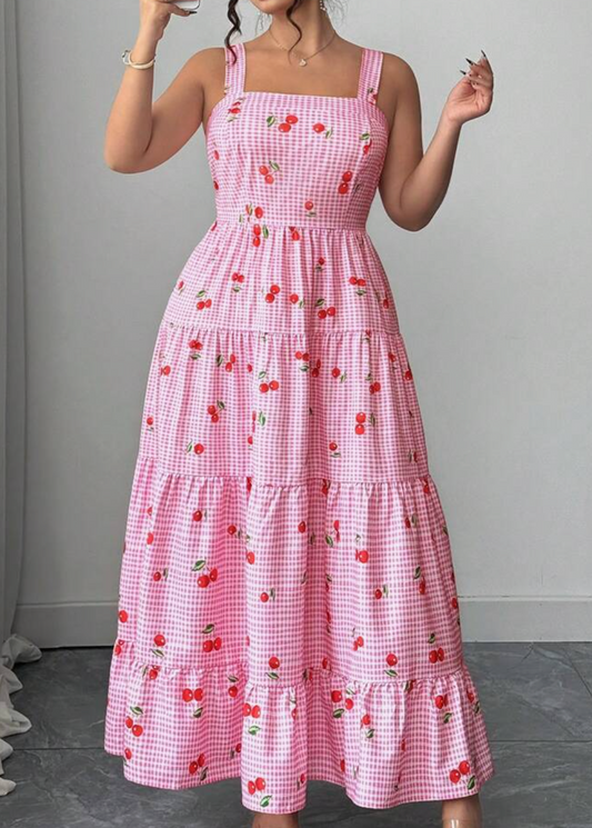 Cherry Midi Dress Shein 2XL #76