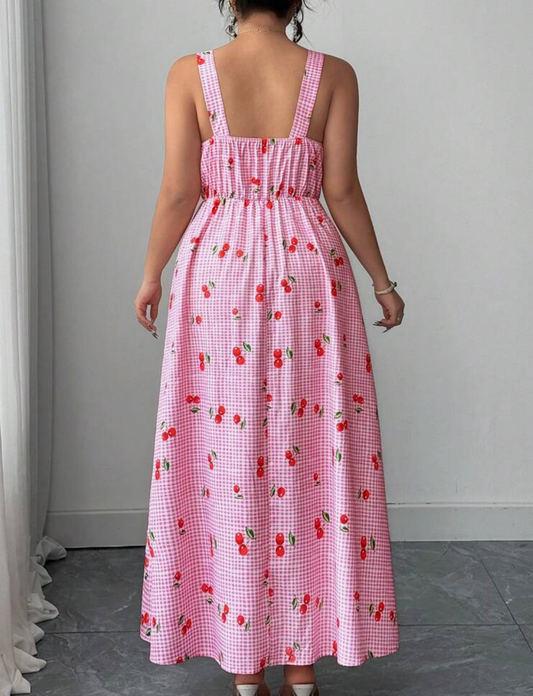Cherry Midi Dress Shein 2XL #76
