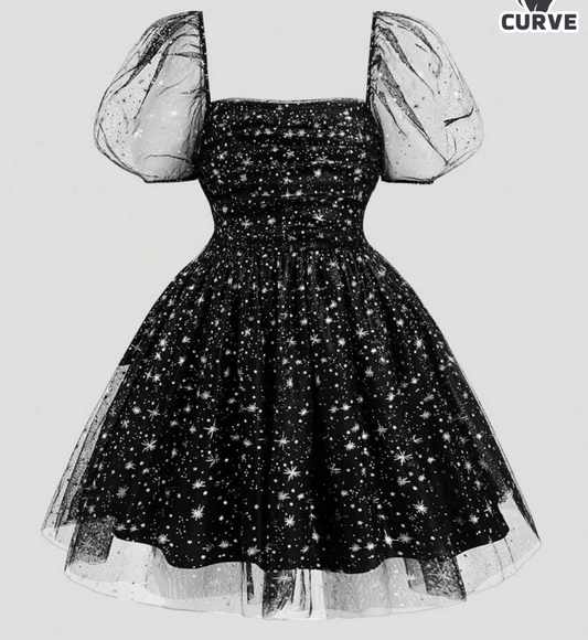 Starry Night Tulle Dress Shein Size 2xL #77