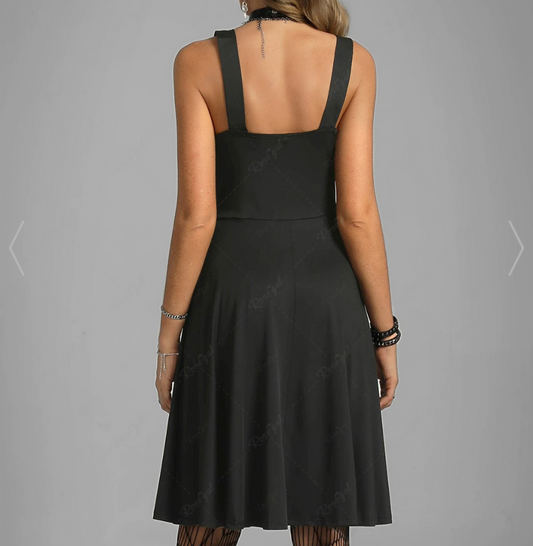 Goth Lace Up Size Buckle Stretch Dress, Rosegal, Size 3X #28