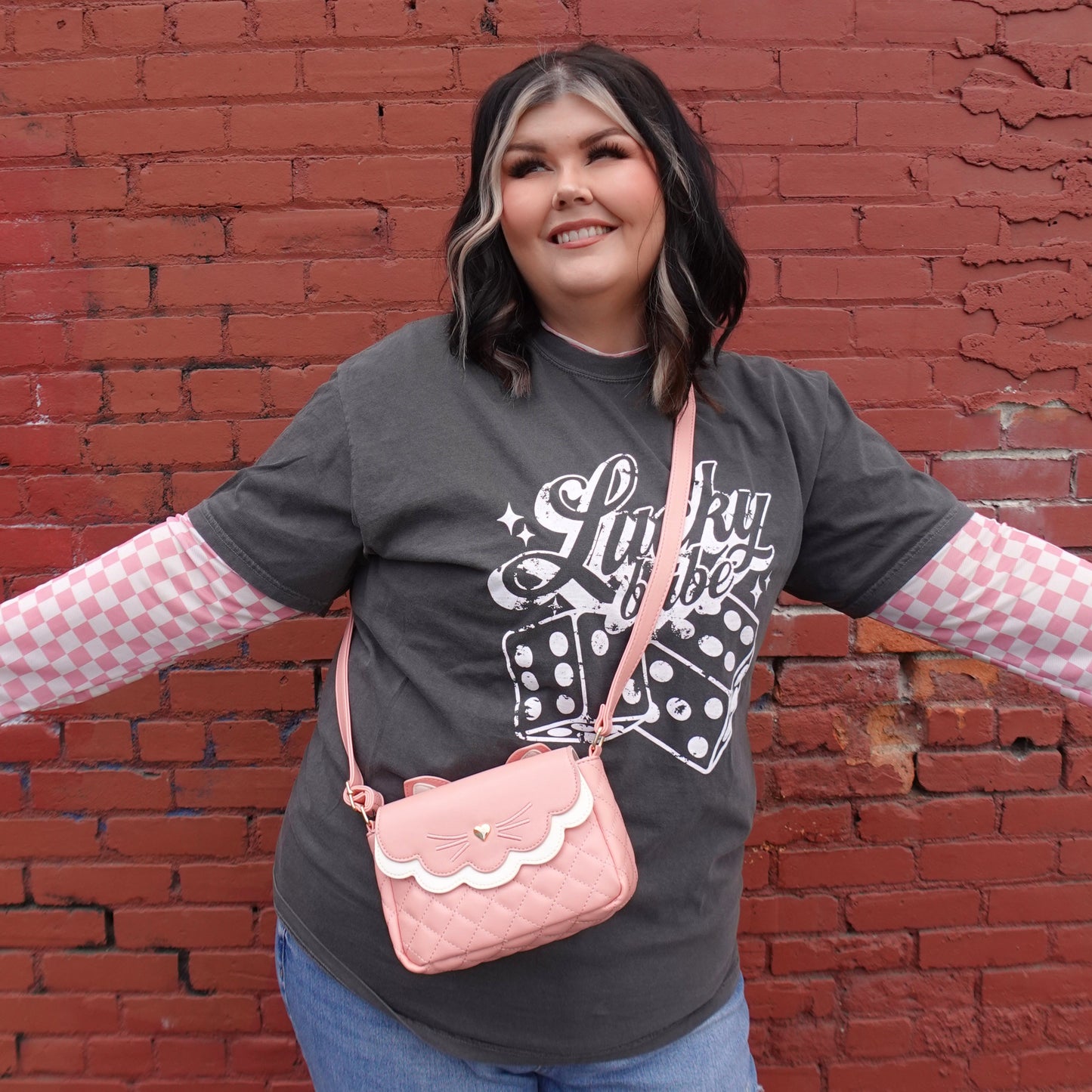 PINK CAT PURSE